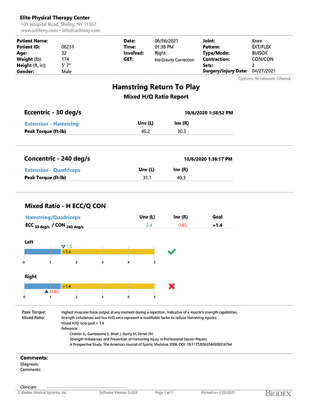 With this report, Physicians can understand report at a glance with clear pass/fail results.